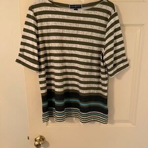 3/4 Sleeve Boatneck Top
